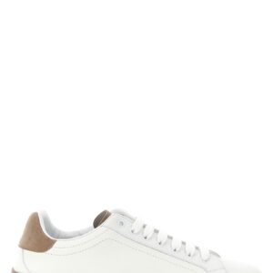 Beige Calfskin Low Top Sneakers