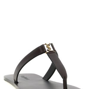 Brown Calfskin Slides