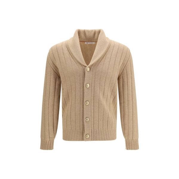 Beige Cashmere Cardigan