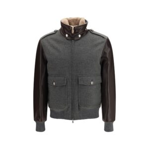 Gray Cashmere Bomber
