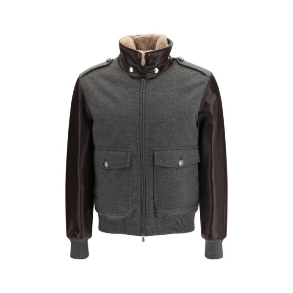 Gray Cashmere Bomber