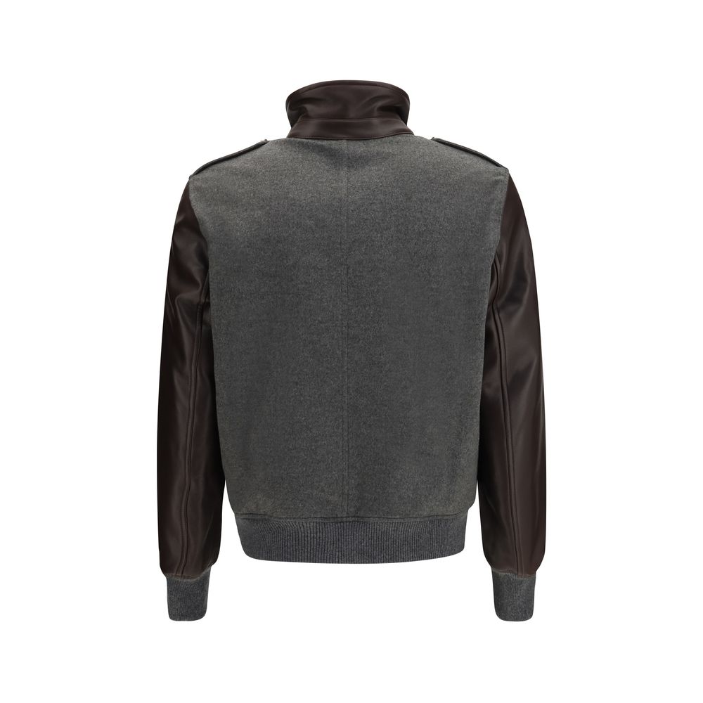 Gray Cashmere Bomber