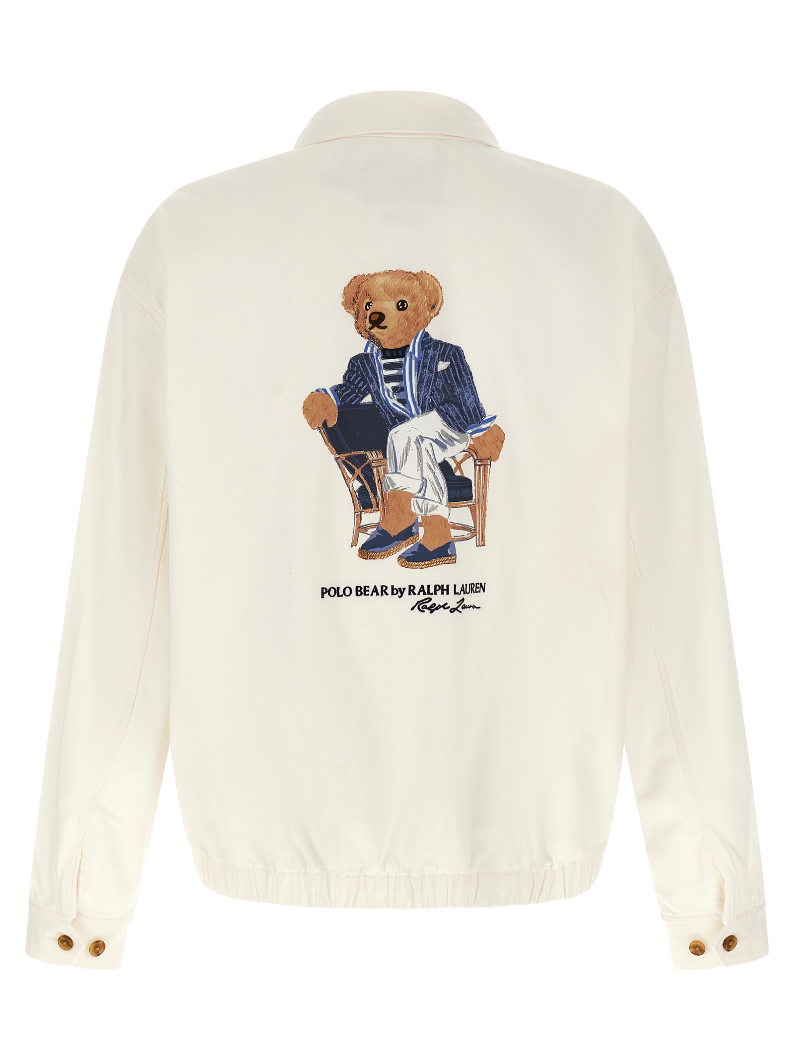 White Cotton Full Length Jacket