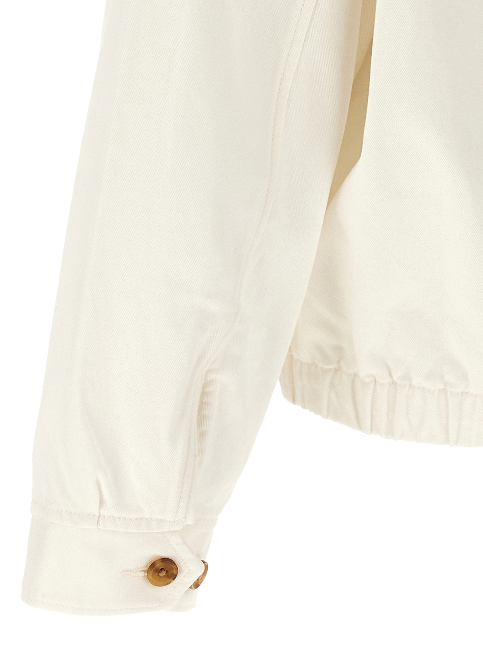 White Cotton Full Length Jacket