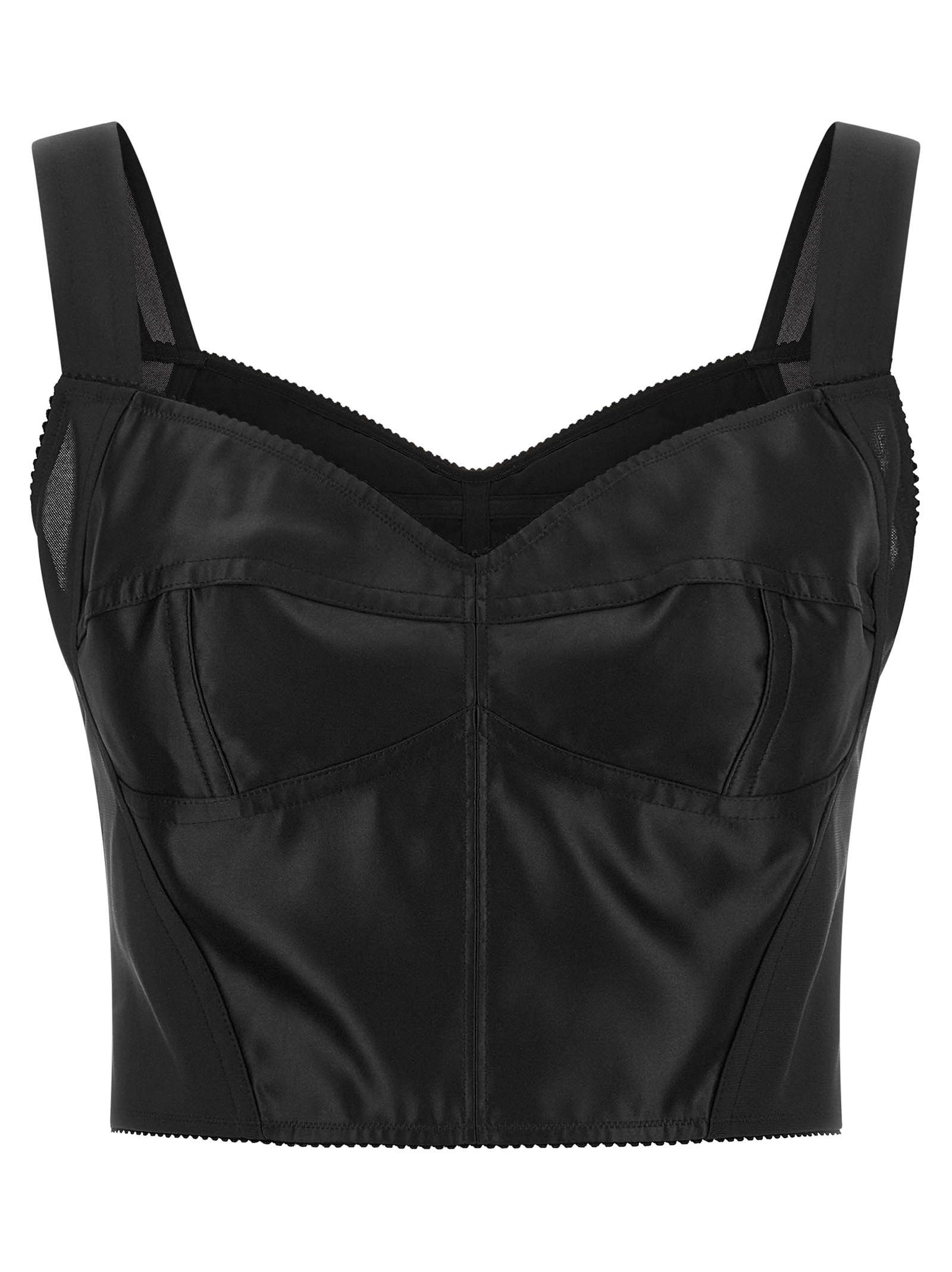 Black Polyamide Tank Tops