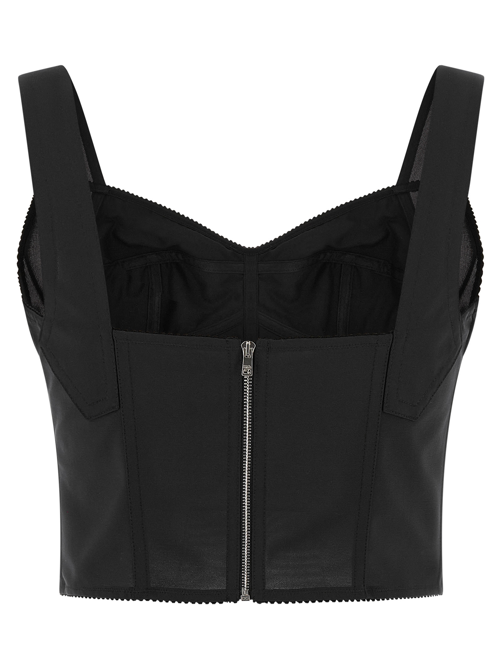 Black Polyamide Tank Tops