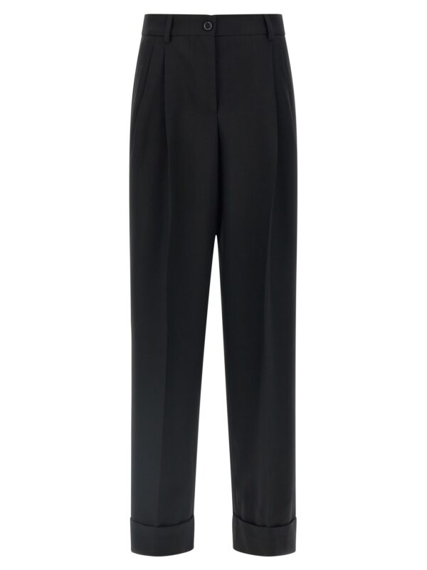 Black Virgin Wool Dress Pants