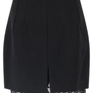 Black Virgin Wool Long Skirt