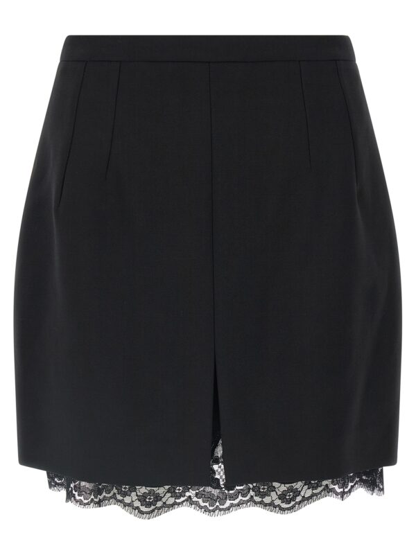 Black Virgin Wool Long Skirt