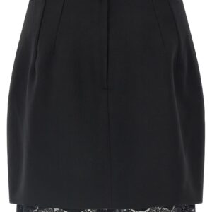 Black Virgin Wool Long Skirt