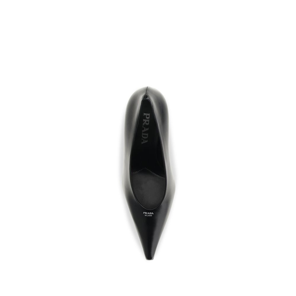 Black Goatskin High Heel Pumps