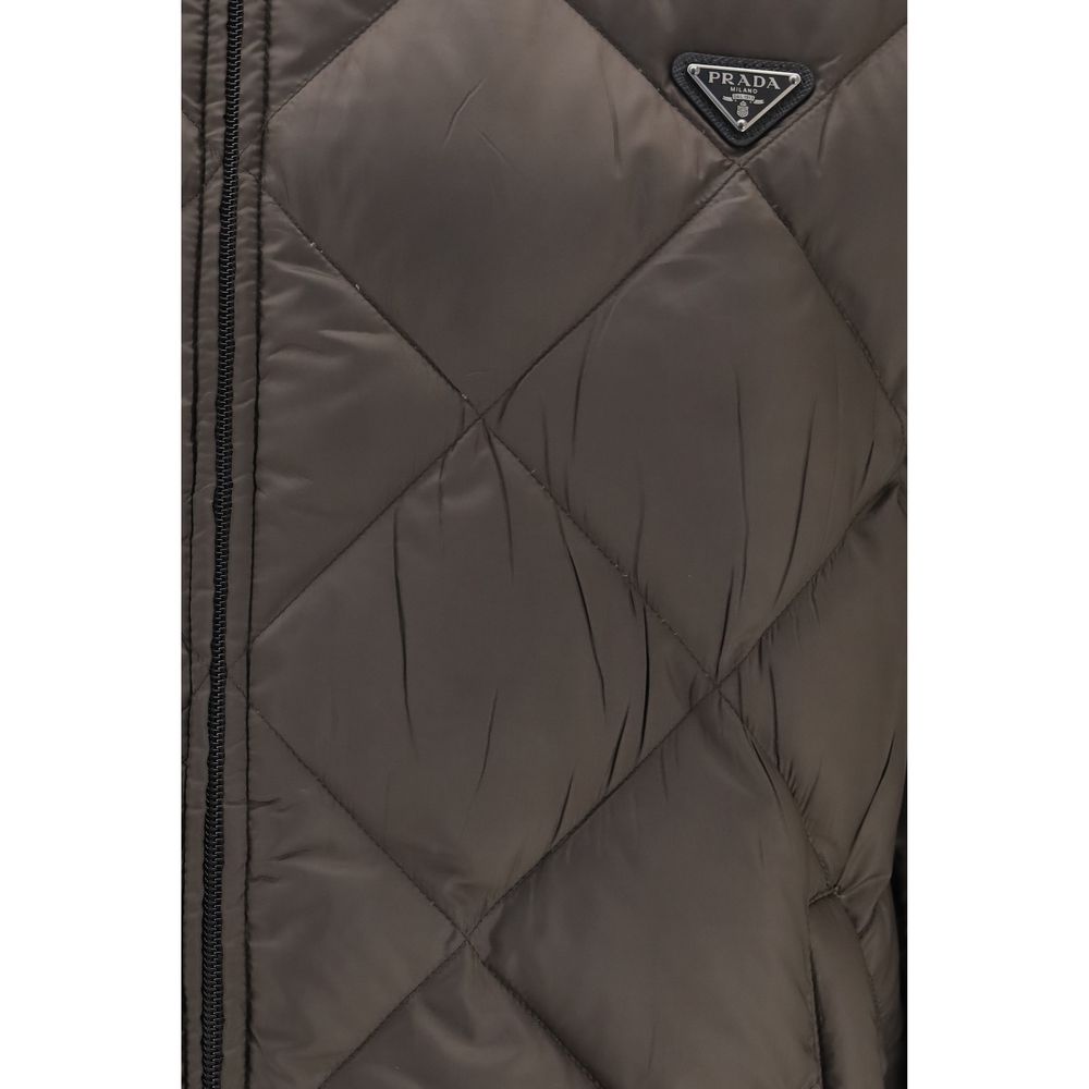 Bicolor Recycled Polyester Full Length Jacket