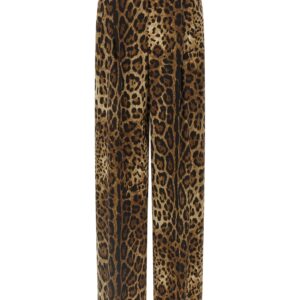 Brown Wool Casual Pants