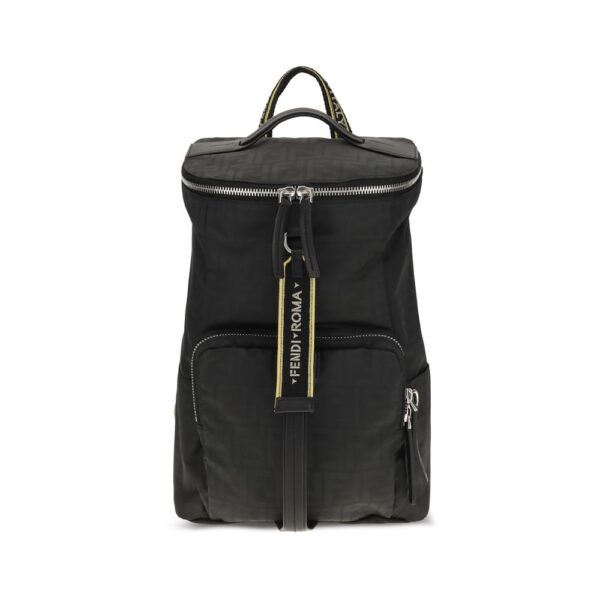 Black Polyester Backpack