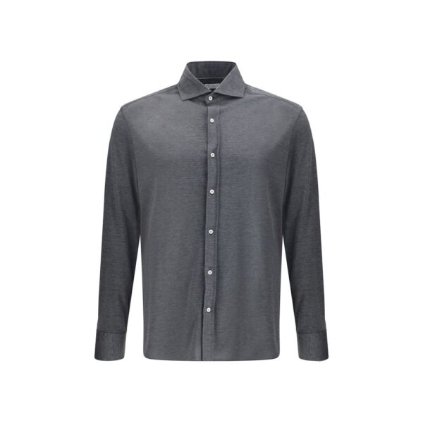 Gray Silk Dress Shirt