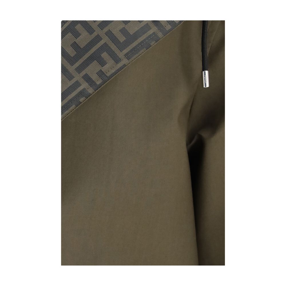 Bicolor Polyester Full Length Jacket
