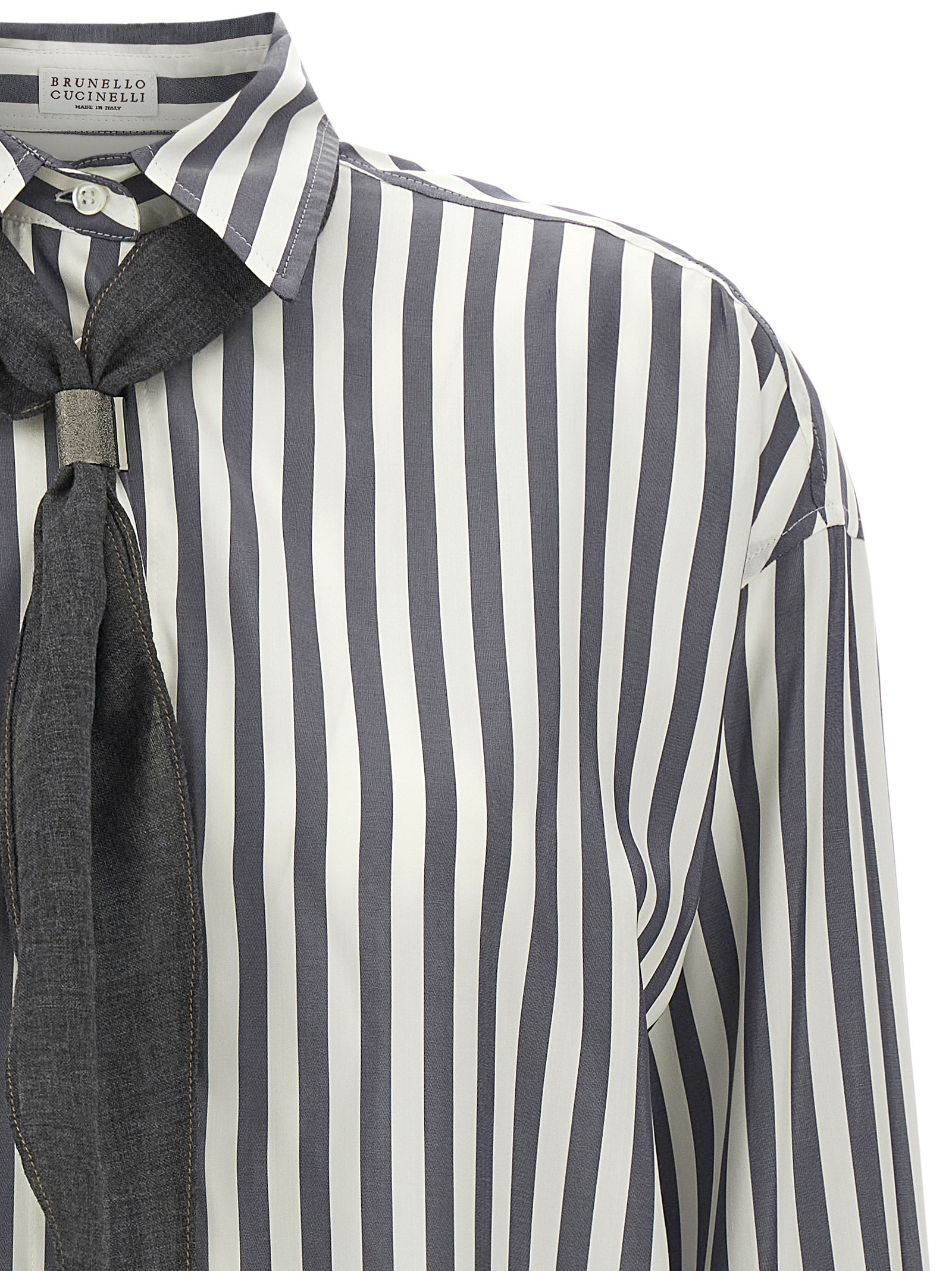 Gray Silk Blouse