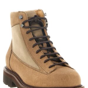 Beige Calfskin Ankle Boots