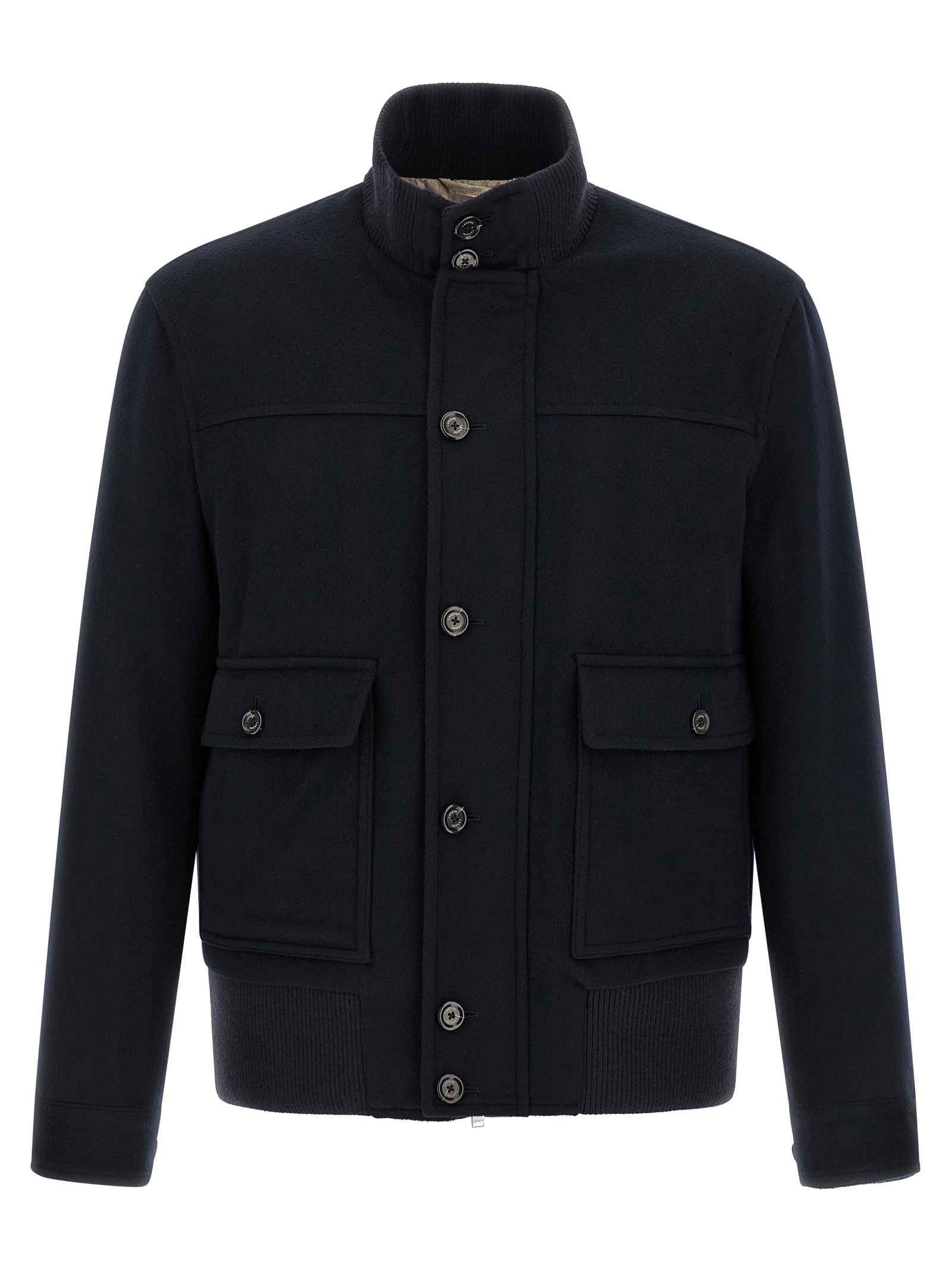 Blue Virgin Wool Full Length Jacket