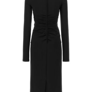 Black Viscose Midi Dress