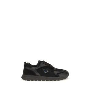 Black Fabric Athletic Sneakers