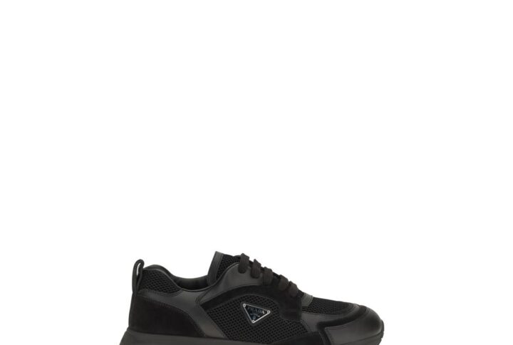 Black Calf Leather Bos Taurus Low Top Sneakers