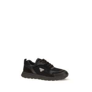 Black Fabric Athletic Sneakers