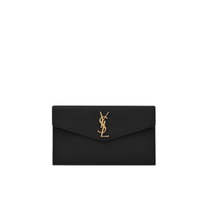 Black Leather Clutch Bag