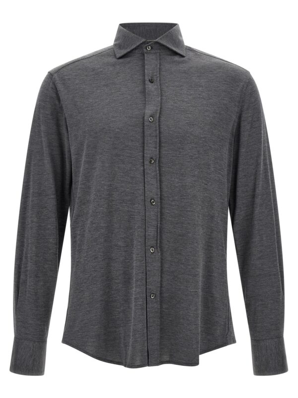 Gray Silk Blouse