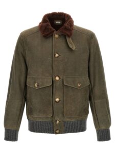 Bicolor Lamb Leather Leather Jacket
