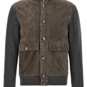 Gray Lamb Leather Leather Jacket