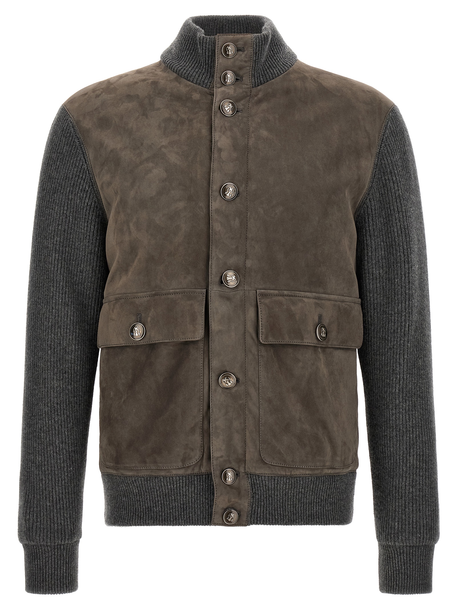 Gray Lamb Leather Leather Jacket