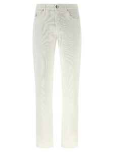 White Cotton Casual Pants
