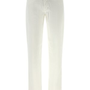 White Cotton Casual Pants