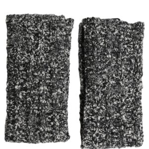 Sleeves Black Wool Blend Knitted Warmer Arm