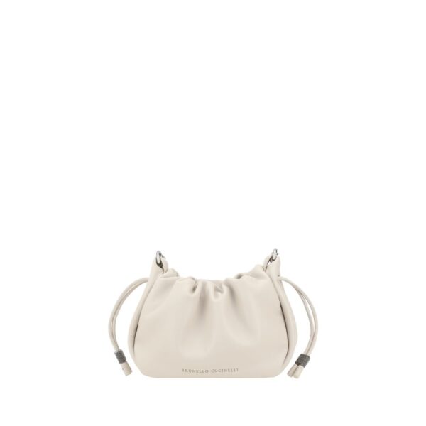 Beige Calf Leather Bos Taurus Shoulder Bag