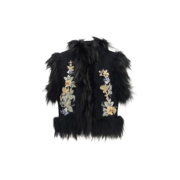 Black Wool Oves Aries Sleeveless Jacket