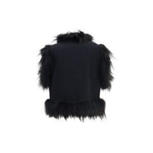Black Wool Oves Aries Sleeveless Jacket