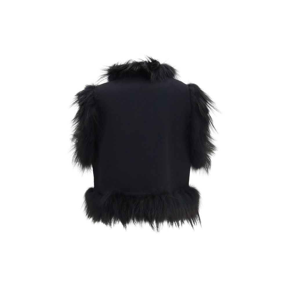Black Wool Oves Aries Sleeveless Jacket