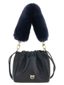 Blue Lambskin Shoulder Bag