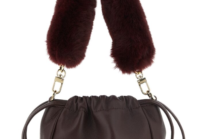 Blue Lambskin Shoulder Bag