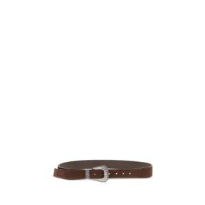 Brown Suede Leather Regular Belt