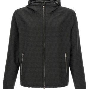 Black Polyester Shell Jacket