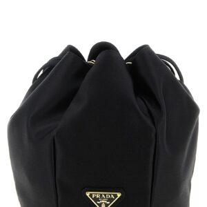Black Viscose Shoulder Bag