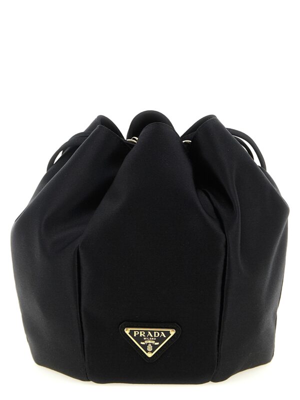 Black Viscose Shoulder Bag