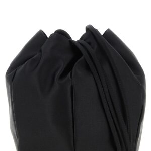 Black Viscose Shoulder Bag
