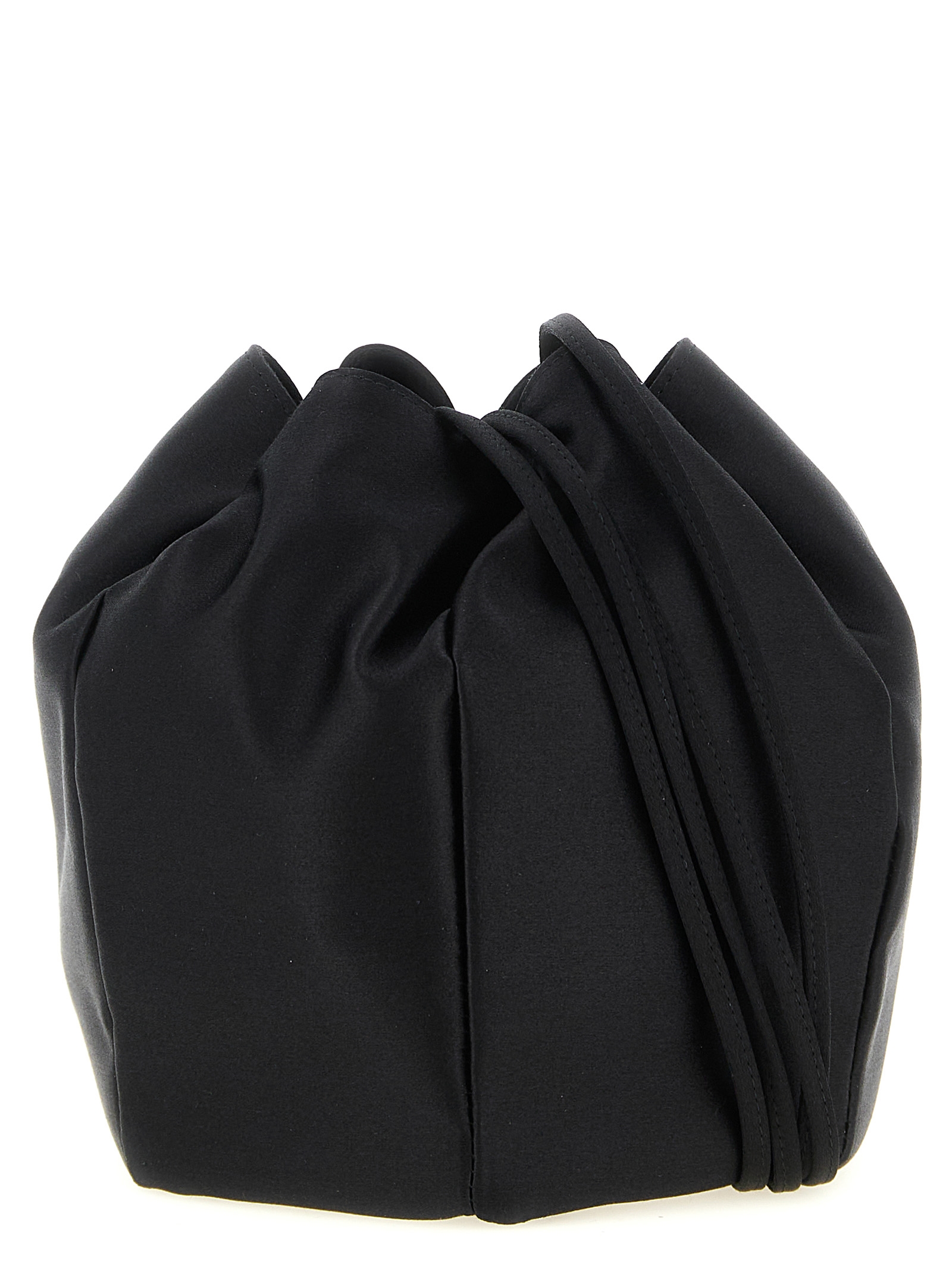Black Viscose Shoulder Bag