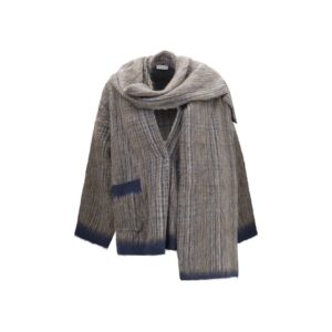 Gray Mohair Full Length Jacket