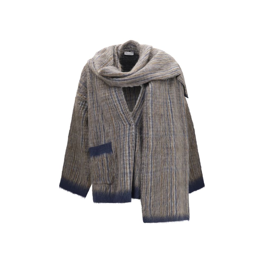 Gray Mohair Full Length Jacket