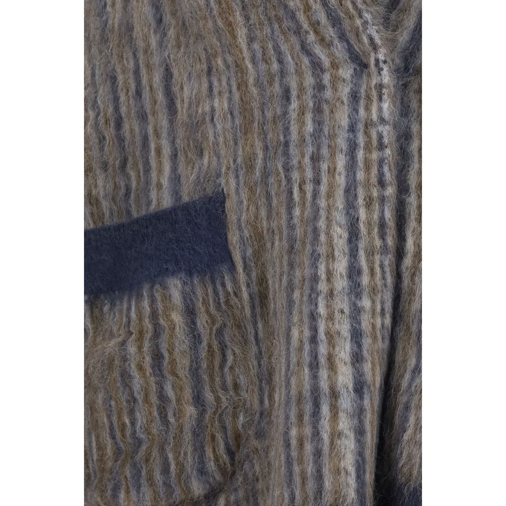 Gray Mohair Full Length Jacket